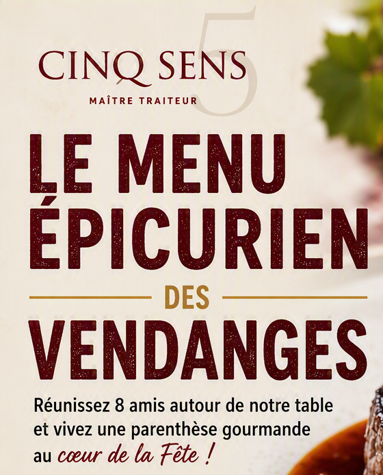 Menu Epicurien des Vendanges pour 8 personnes- SAMEDI MIDI Menu Epicurien des Vendanges pour 8 personnes- SAMEDI MIDI